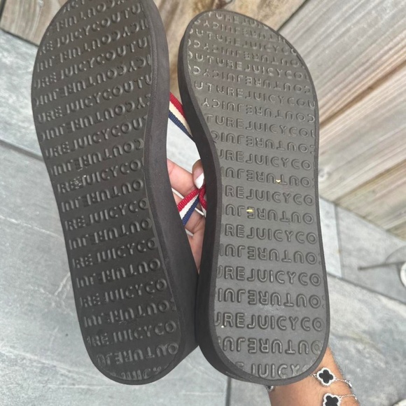 juicy couture vintage platform thong sandals flip flops - Picture 3 of 7